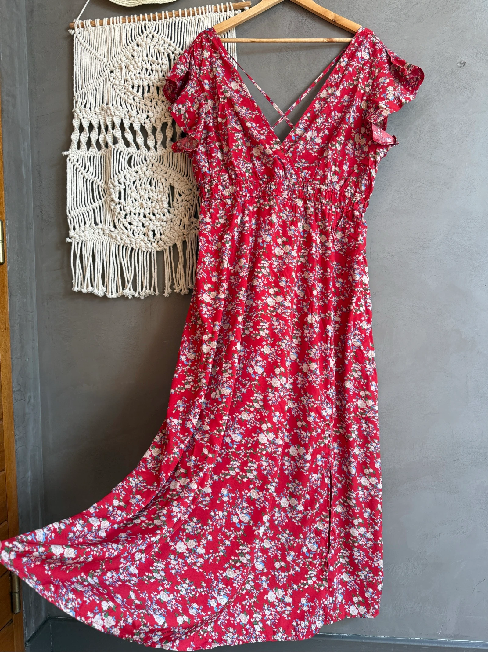 Robe taille 52 d’été dos nu croisé pour vacances au soleil 